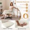 Adjustable Height Rocking Criss Cross Legged Armless Chair with Metal Base and Ergonomic Backrest